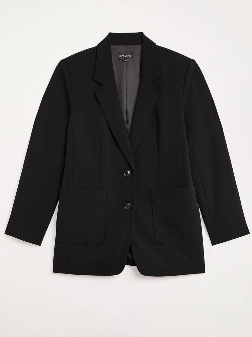 LOFT Versa Crepe Drape Oversized Blazer Black Size 2 - Picture 5 of 13